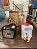 Mickey Snow Globe, Stein, Kodak Camera