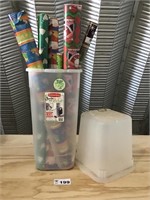RUBBERMAID WRAP N CRAFT & ASSORTMENT OF WRAPPING