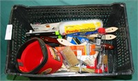 BASKET OF PAINTING SUPPLIES