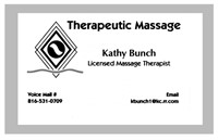 Kathy Bunch LMT 1 Hour Massage