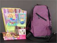 New Barbie art studio playset and mini backpack