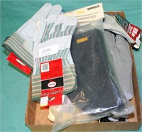FLAT BOX OF GLOVES AND TOOL HOLSTERS