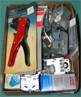 FLAT BOX OF ELECTRICAL SUPPLIES