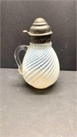 Early syrup pitcher with swirl pattern