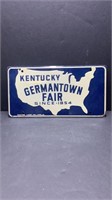 Kentucky Germantown Fair license plate