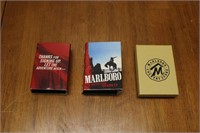 3 Vintage Marlboro Zippo Lighters with Packaging