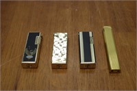 3 Vintage Torch Korean Lighters & 1 Capri Lighter
