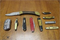 Assorted Vintage Pocket Knives & Winston Lighter