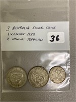 3 pcs silver from Australia