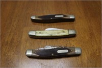 3 Vintage Pocket Knives - Old Timer