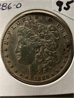 1886-O morgan dollar