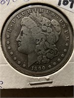 1890-S morgan dollar