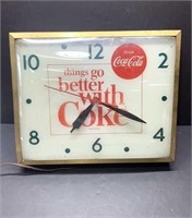 Early Coke clock with bowl glass still works