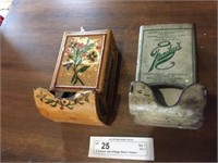 2 Antique and Vintage Match Holders