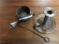 3 Vintage Tin Smithed Items