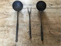 3 Antique Iron Butcher Tools