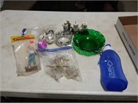 Misc lot glass bowl ,decor,etc