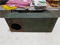 Vintage military smoke grenade container