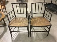 Pair of antique bamboo chairs