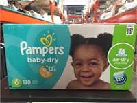 PAMPERS BABY DRY SIZE 6 35+LBS