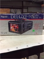Rhapsody deluxe portable 5” color TV