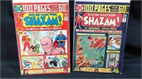 Two vintage Shazam comic books 14 and 15