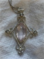 Sterling Silver & Rose Quartz Necklace