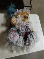 Stuffed bear in fancy dress
