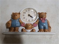 2 Homco bear Clocks