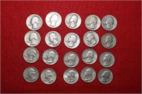 (20) Silver Quarters 1934 to 1964 Mix