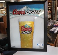 Framed Coors Light Sign