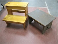 9" step stool and 15" step stool