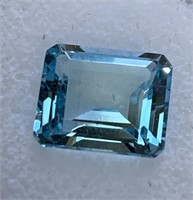6.99ct Blue Topaz Gemstone in Gem Jar