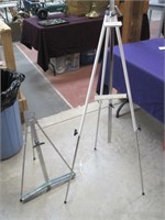 2 artist easels, table top and adj. tripods