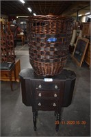 Vintage Sewing Table & Basket