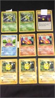 9 First Series 1999 Pokémon cards