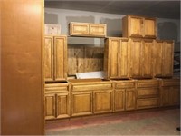 15 pc Amber Kitchen Cabinet Set