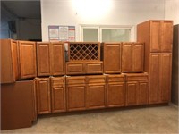 13 pc Cinnamon Glaze Kitchen Cabinet Set