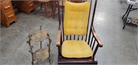 Rocking Chair and Brass Table