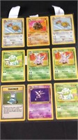 9 First Series Pokémon cards