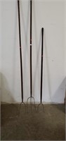 3 Pitch Forks 96" long Handle