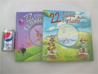 2 Livres d'enfant Grand Format avec CD, 22 Fables
