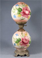 Vintage Rose Painted GWTW Lamp