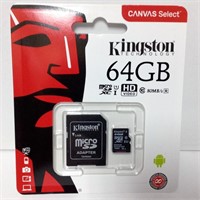 64G Kingston micro/SD 80MB/s class10 Neuf