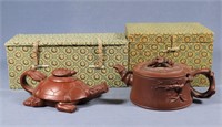 (2) Chinese Yixing Pottery Teapots