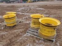 (4) 25x2.50 Deere Loader Rims w/ pressure sensors