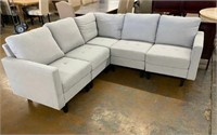 5pc Modular Baby Blue Sectional
