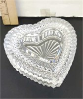 Glass Heart Trinket Box