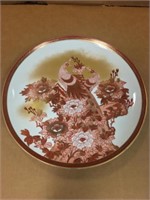 Antique Kutani Charger Plate Porcelain Peacock