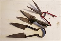 Lot Of Three Vintage Metal Hand Shears